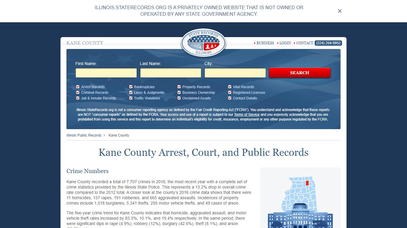 Kane County Arrest, Court, and Public Records
